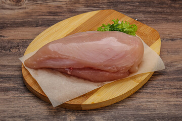 Raw chicken breast for cooking