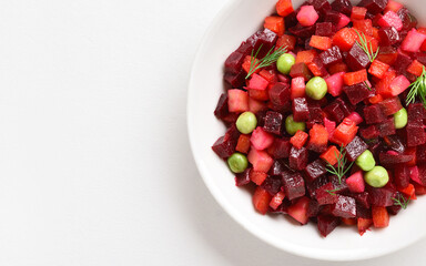 Beet salad in bowl