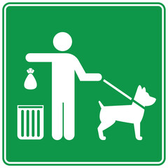 Clean after your dog sign. EPS10 vector illustration, CMYK redy to print.
