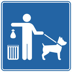 Clean after your dog sign. EPS10 vector illustration, CMYK redy to print.