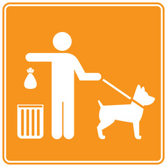 Clean after your dog sign. EPS10 vector illustration, CMYK redy to print.