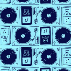 Music vector  pattern seamless background , for wrapping paper, greeting cards, posters, invitation