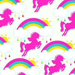 Rainbows pattern, for wrapping paper, greeting cards, posters, invitation