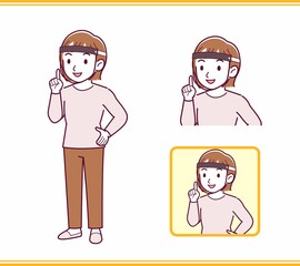 Girl in pink long sleeves