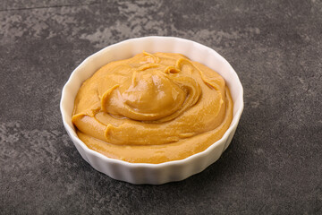 Peanut butter in the bowl