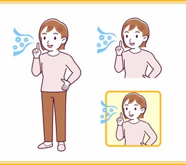 Girl in pink long sleeves