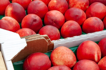 Nectarine dans un carton
