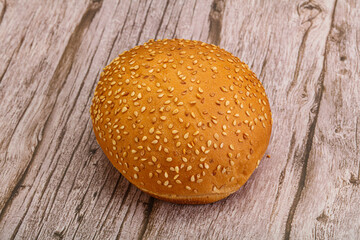 Burger bun with sesame seeds
