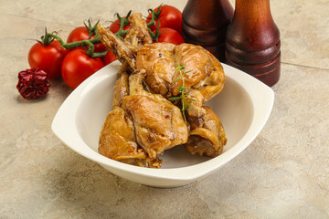 Rabbit stew in spicy sauce