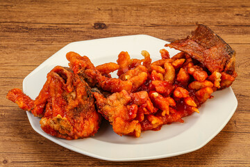 Chinese cuisine squirrel fish with sauce