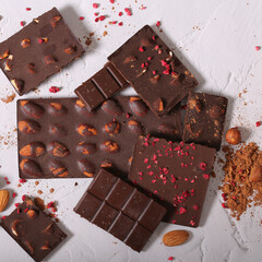 handmade chocolate is on the table