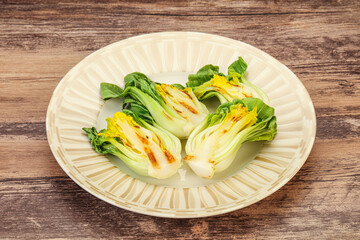 Vegan Grilled bok choy salad