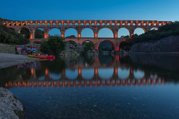 Photo sur Plexiglas Pont du Gard The Pont du Gard is a Roman aqueduct in the south of France
