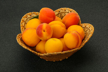 Fresh ripe sweet few apricots