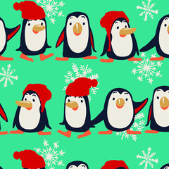Christmas pattern vector illustration. Fabric, wrapping paper, wallpaper, packaging.