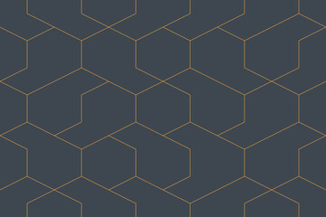 Seamless, abstract background pattern made with lines forming polygonal geometric shapes. modern, simple, minimal vector art in yellow and grey colors.