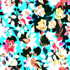 Beautiful seamless floral pattern background.
