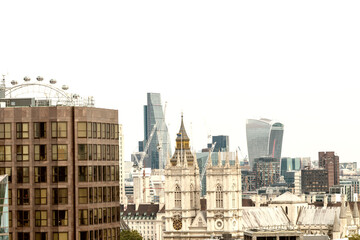 Fototapeta na wymiar London skyline, air view