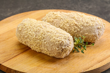 Raw chicken cutlet for roast