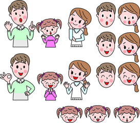 家族表情セット