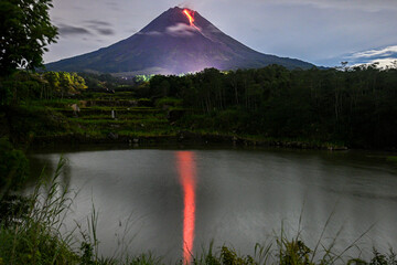 Mount Merapi is the most active volcano in Central Java and Yogyakarta, Indonesia. Merapi lenticular clouds, cloud rings and lava droplets Mount Merapi is the most active volcano in Central Java and Y