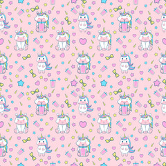 unicorn seamless pattern. vector illustration