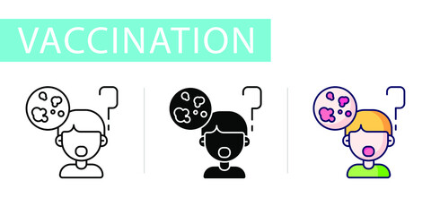 icons set, vaccination, Side effects