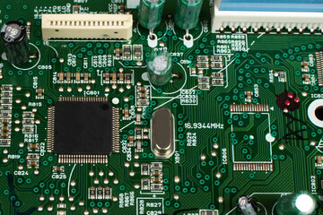 The motherboard of the device. The digital chip of the motherboard.