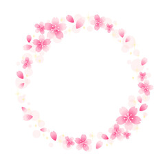 Fototapeta na wymiar 光と桜のフレーム