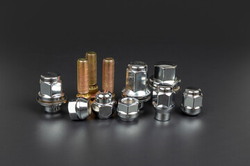 nuts with studs for fastening rims to the car