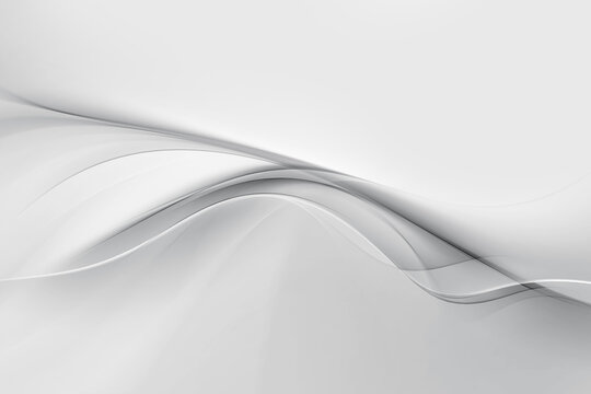 Modern trendy white and grey background. Futuristic decor wavy design. © SidorArt
