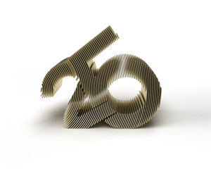 3D Render of a 25 twenty-five number Illustration Design.
