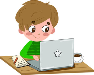laptop, computer, child, boy, notebook, internet, baby, technology, kid, isolated, white, education, little, cute, business, childhood, young, happy, learning, beautiful, fun, people, learn, person, g