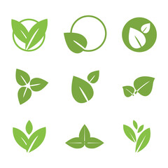 Ecology nature organic bio logo or green icon element Premium Vector