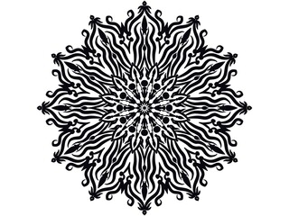Mandala ornament creative work. Digital art illustration