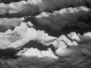 snow covered mountains at the Alps