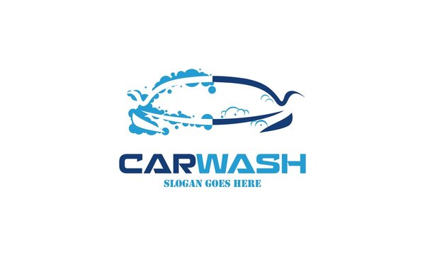 Flat car wash logo background. Best logo