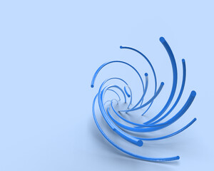 3D Render Wave band pipe line Abstract background. Digital 3d illustration Design.