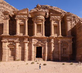 The monastery from Petra the ancient city.