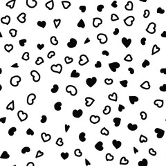 hearts vector seamless pattern. Design template for holiday and wedding card and valentines day, wallpaper, background. Love pattern. 