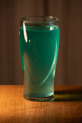 A glass of delicious craft beer served on an authentic beer glass, to be used as a background.