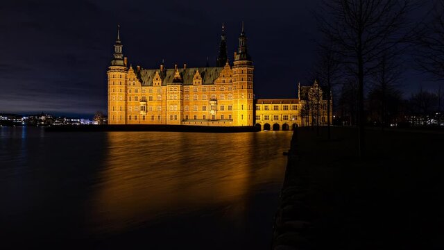 Time Lapse clip of Frederiksborg Castle in Hiller&oslash;d, Denmark. A slider was used for the movement