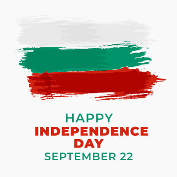 Bulgaria independence day, Bulgarian brush stroke painted flag banner design concept for September 22, Vector