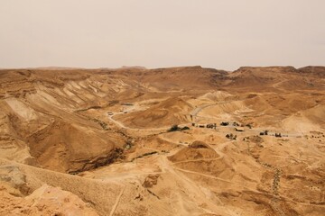 Fototapeta na wymiar A view of the Anchient Israeli Fortess of Masada