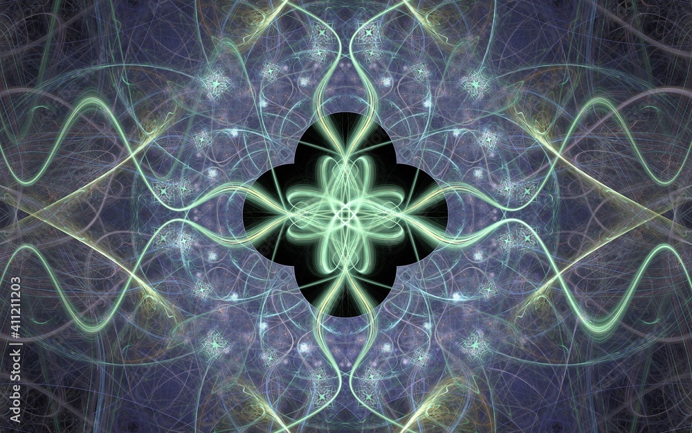 Fototapete digital generated image in the form of abstract geometric shapes of various shades and colors for us