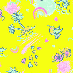 Rainbows pattern, for wrapping paper, greeting cards, posters, invitation