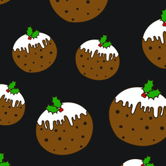 Christmas pattern vector illustration. Fabric, wrapping paper, wallpaper, packaging.