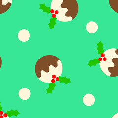 Christmas pattern vector illustration. Fabric, wrapping paper, wallpaper, packaging.