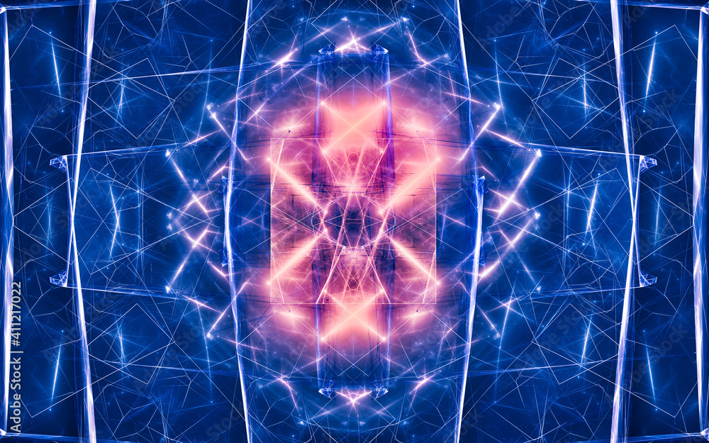 Poster abstract illustration background image patterns in the form of lines and geometric shapes intersecti
