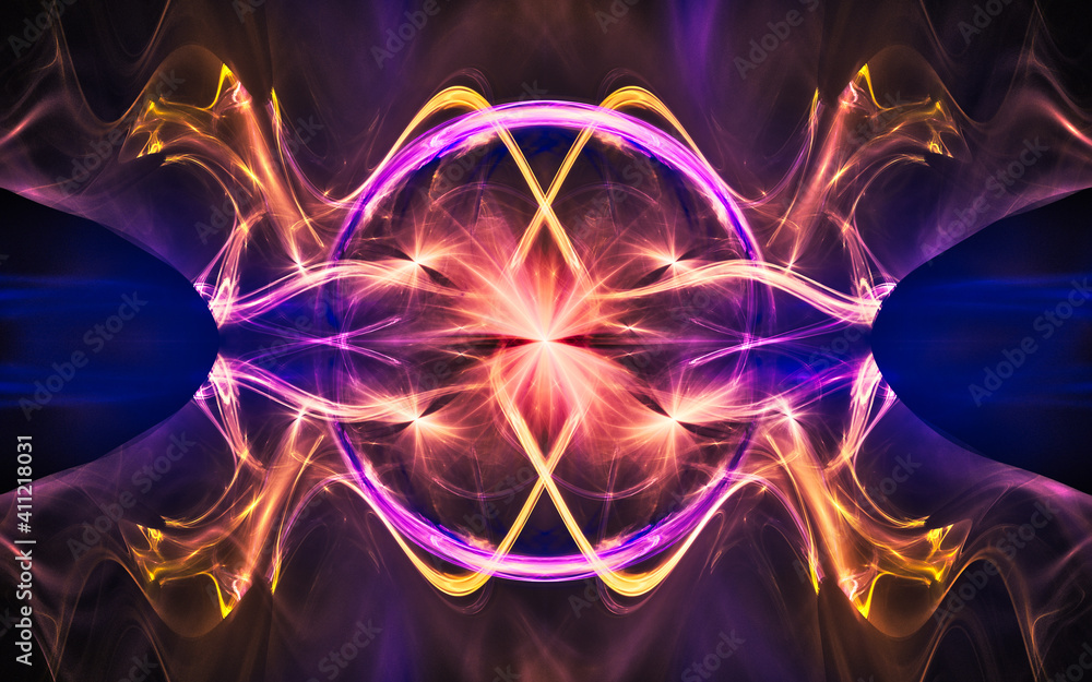 Poster abstract illustration background image patterns in the form of lines and geometric shapes intersecti